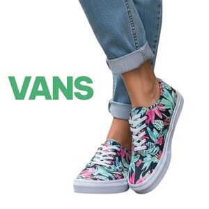 Vans Off The Wall Women's Tropical Floral Print Low Top Lace Up Shoes Sz 10